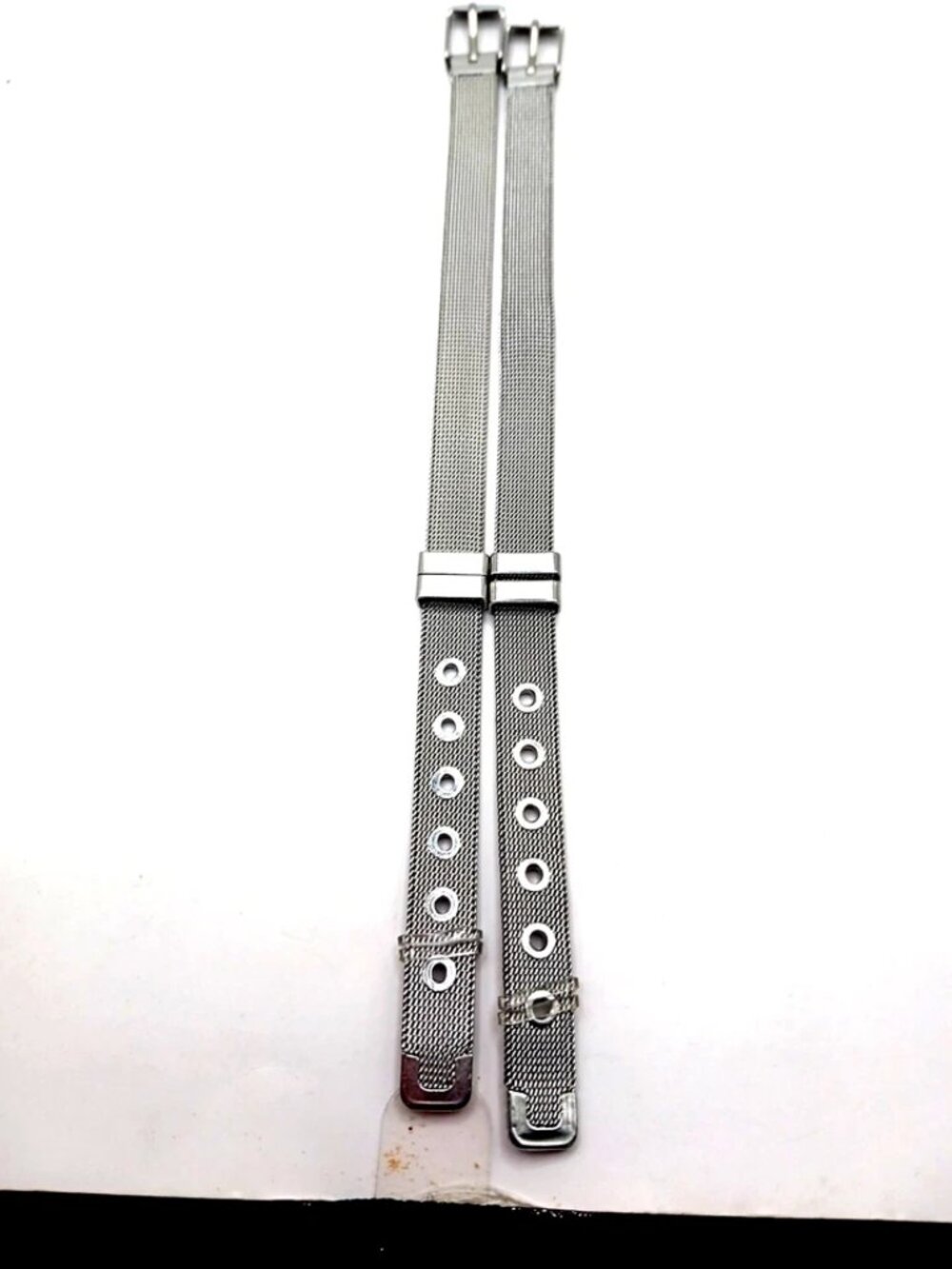 Metal Mesh Silvertone  Bracelets 8 Inches Lot Of TWO New